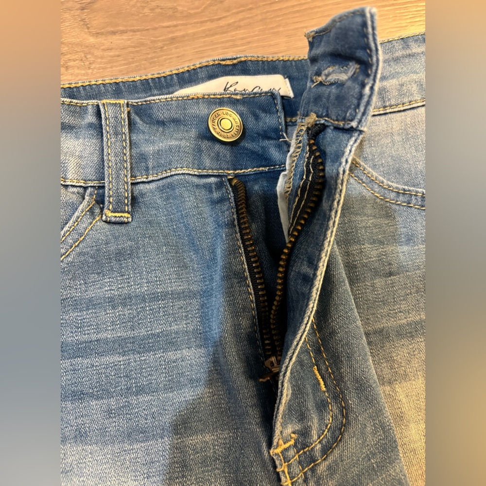 KanCan Blue Denim Frayed Jean Shorts - Size 25 - Picture 7 of 14